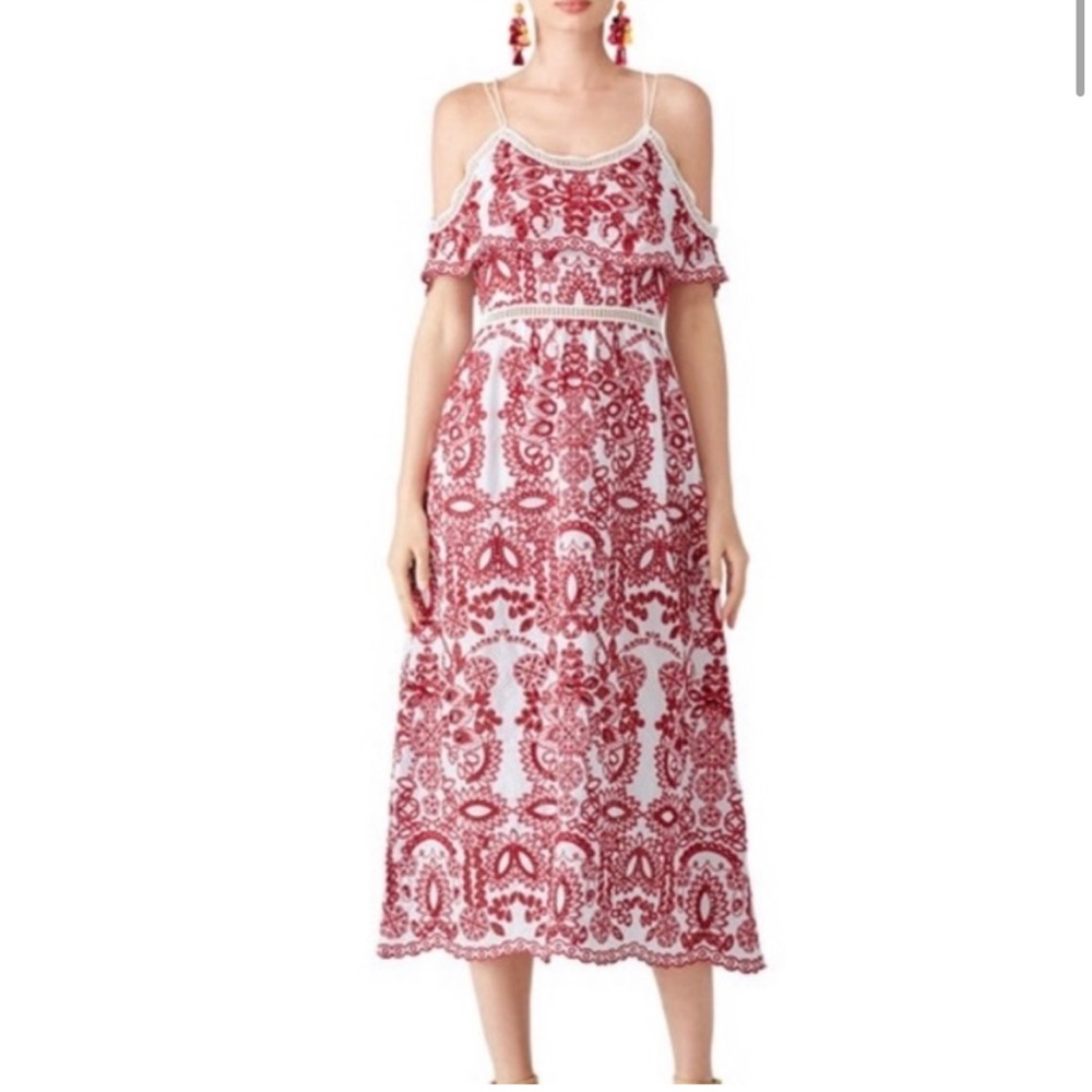 Saylor Eyelet Cassie midi dress